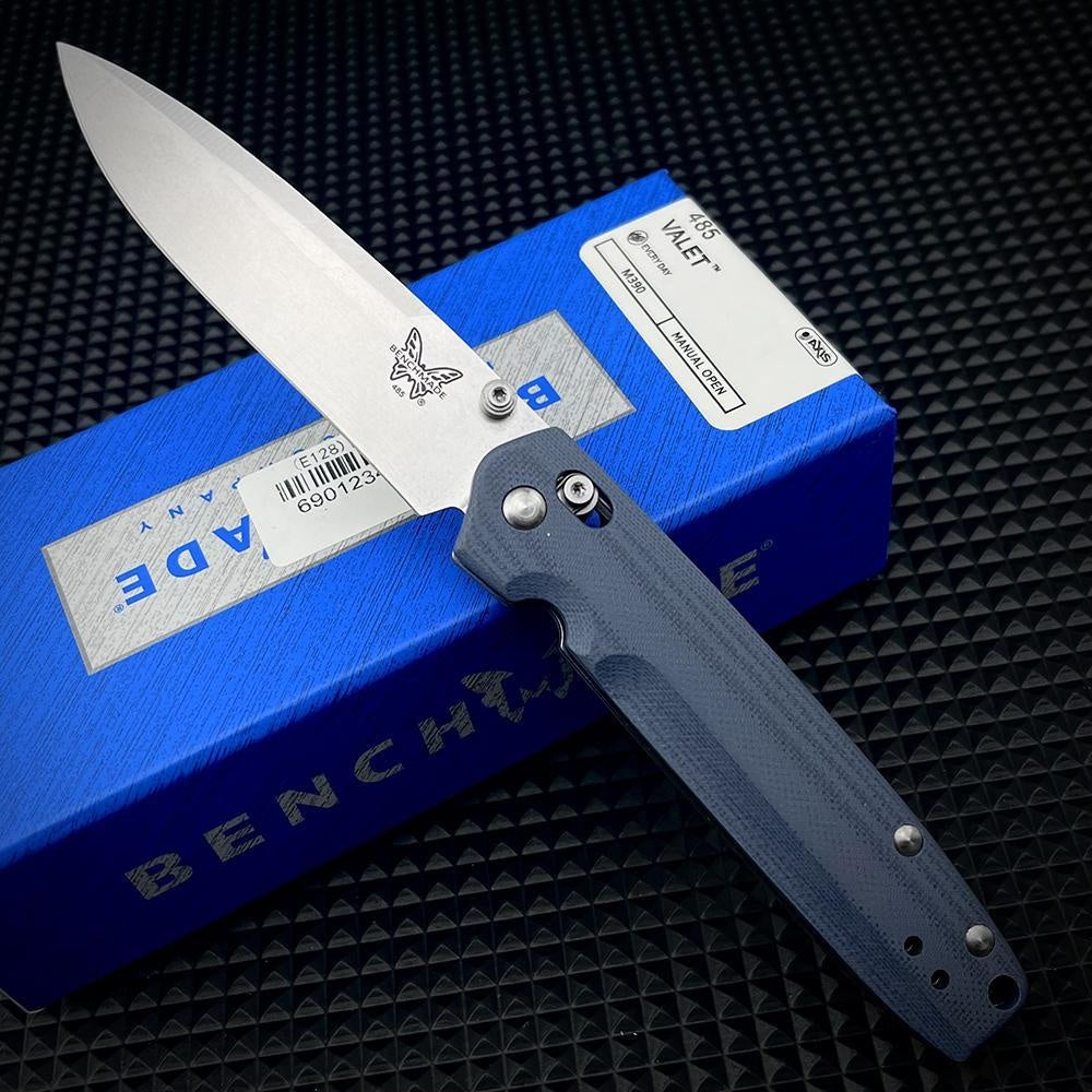 Manual Open Benchmade 485 Valet Folding Knife 2.96" G10 Handle EDC Pocket Knife AXIS Lock Hunting Outdoor Tactical Self Defense Portablde Flipper Knives