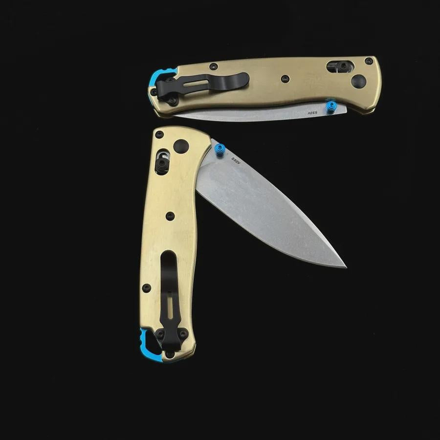 NEWEST Benchmade 535 Bugout Copper Handle Folding Sharp Knife S90V Blade High Quality Tactical Pocket Knives Outdoor Camping Self-defense EDC Multi Tool