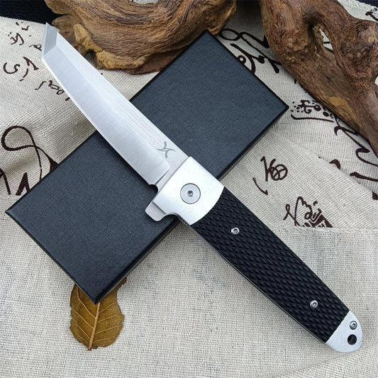 Newest Style HUA AO 26T Tactical Assisted Flipper Knife 3.5-inch Flip Blade Nylon Fiber Handle Hunting Knife Sharp Outdoor Campers Survivalists CuttingTools