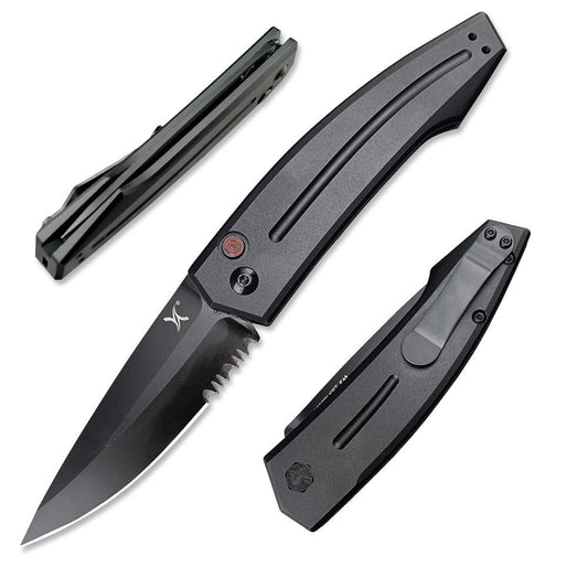 Huaao Launch 2 Auto Knife Switchblade knife AUTOMATIC 3.25 Anodized Aluminum Handle pocket knife otf Outdoor Camping survival tools