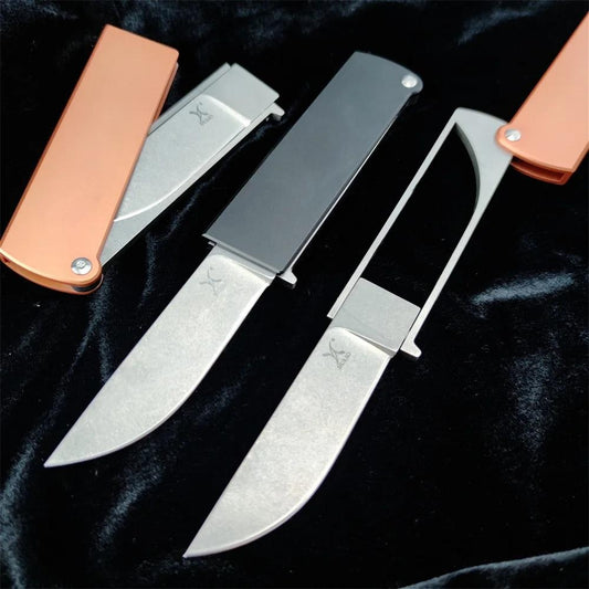 HUAAO Manual Folding Knife D2 Blade T6 Aluminum Handle Edc Self Defense Hunting Knives Camping Survival Multifunction Knife Portable Folding Flipper Knife