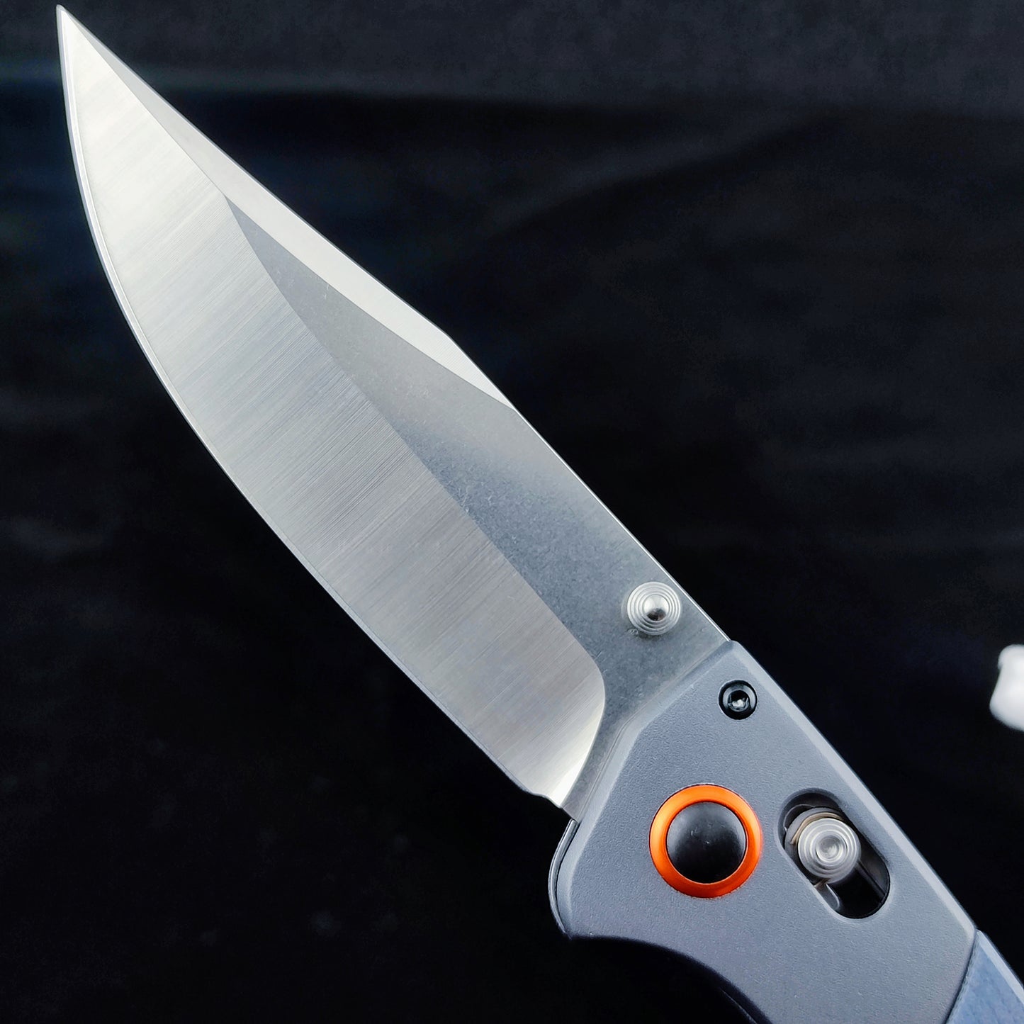 EDC Pocket Knife for Men, D2 Blade, Satin Finish, G10 handle, Thumb Stud Manual Open Camping Folding Knife for Outdoor Fishing (blue)