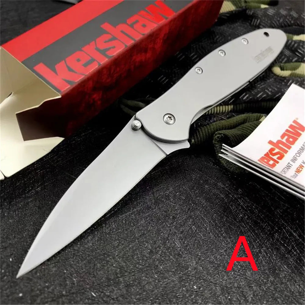F90,C106,C78// Kershaw 1660 Ken Onion Leek Pocket Folding Knife 3" Stainless Steel Sandvik Outdoor Survival Jackknife Fruit Knife Safety Cutter