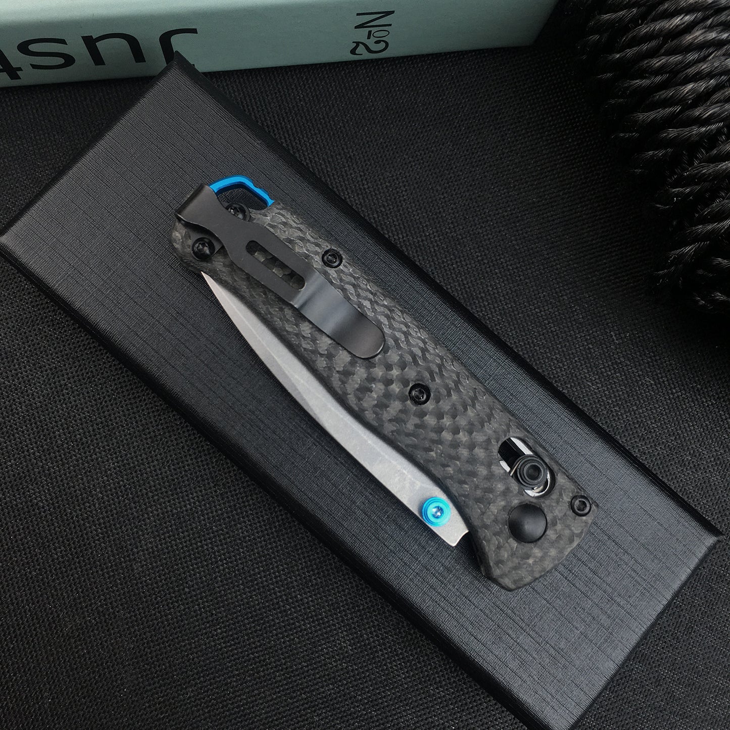Thumb Open Mini EDC Folding Pocket Knife,2.7'' 440C Blade,Carbon Fiber Handle, EDC Knife with Belt Clip,Gift for Man and Dad