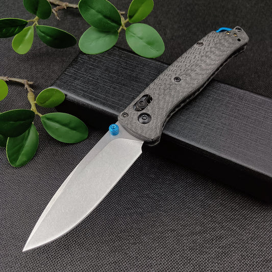 Thumb Open Mini EDC Folding Pocket Knife,2.7'' 440C Blade,Carbon Fiber Handle, EDC Knife with Belt Clip,Gift for Man and Dad