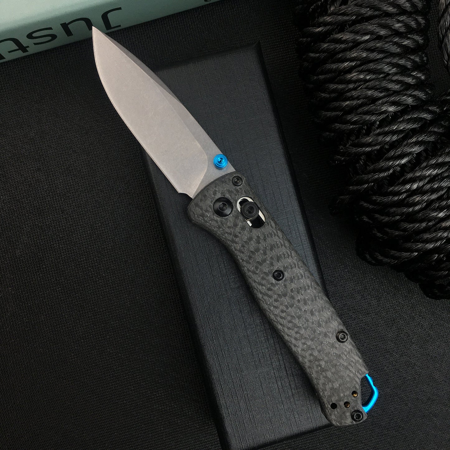 Thumb Open Mini EDC Folding Pocket Knife,2.7'' 440C Blade,Carbon Fiber Handle, EDC Knife with Belt Clip,Gift for Man and Dad