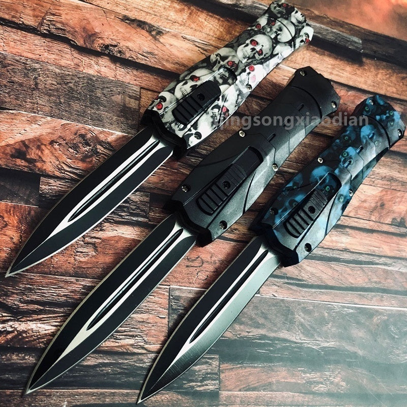 BENCHMADE POCKET OTF Double Action Flick Tactical Spring Assisted Open Point Out The Front Blade OUTDOOR SURVIVAL CAMPING FISHING