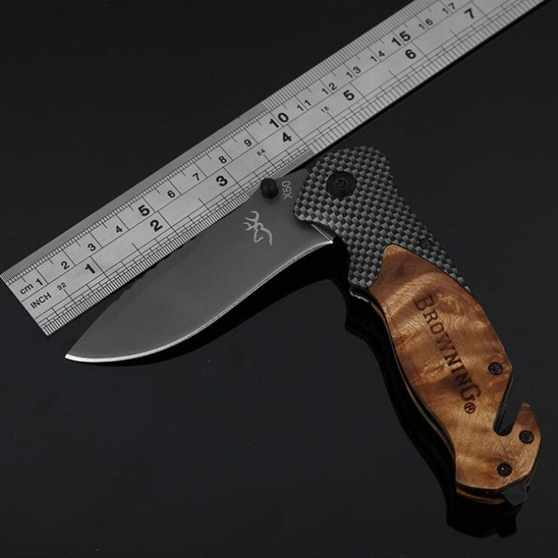Browning 440C Stainless Steel Blade Titanium Coating Outdoor EDC Tactical Folding Pocket Knife