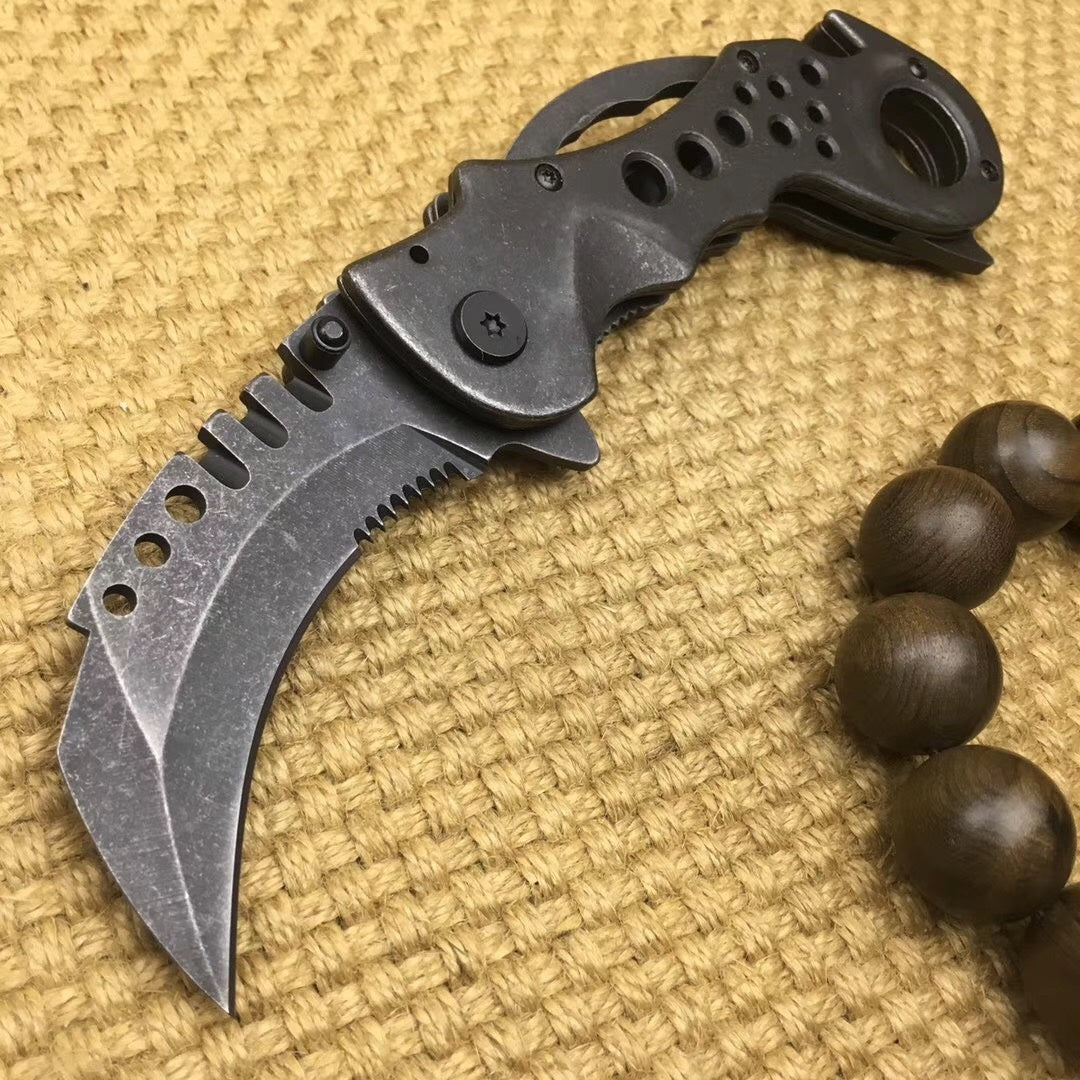 Claw knife fixed blade survival hunting knife skid grip blade tactics EDC mes tool 5Cr15Mov weight