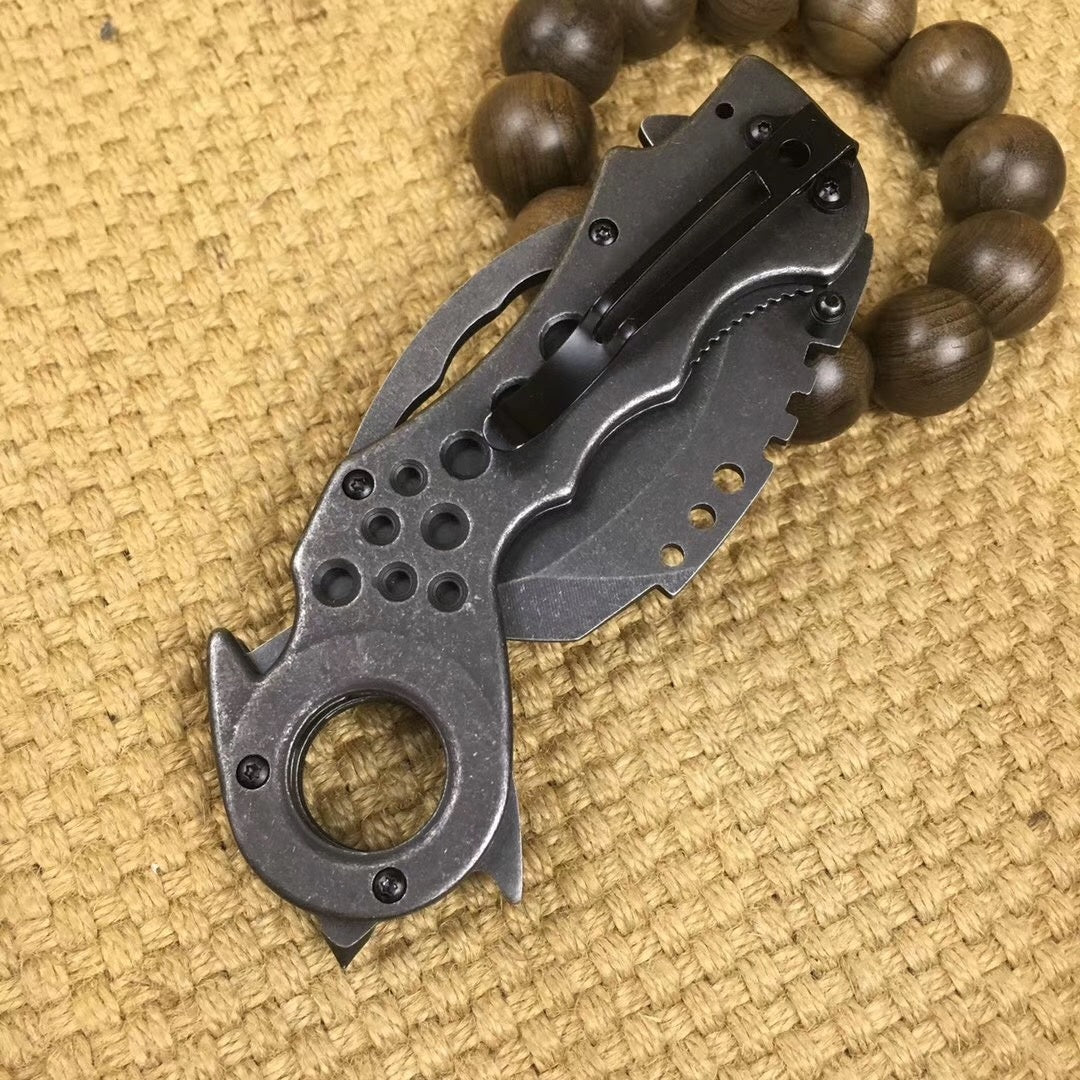 Claw knife fixed blade survival hunting knife skid grip blade tactics EDC mes tool 5Cr15Mov weight