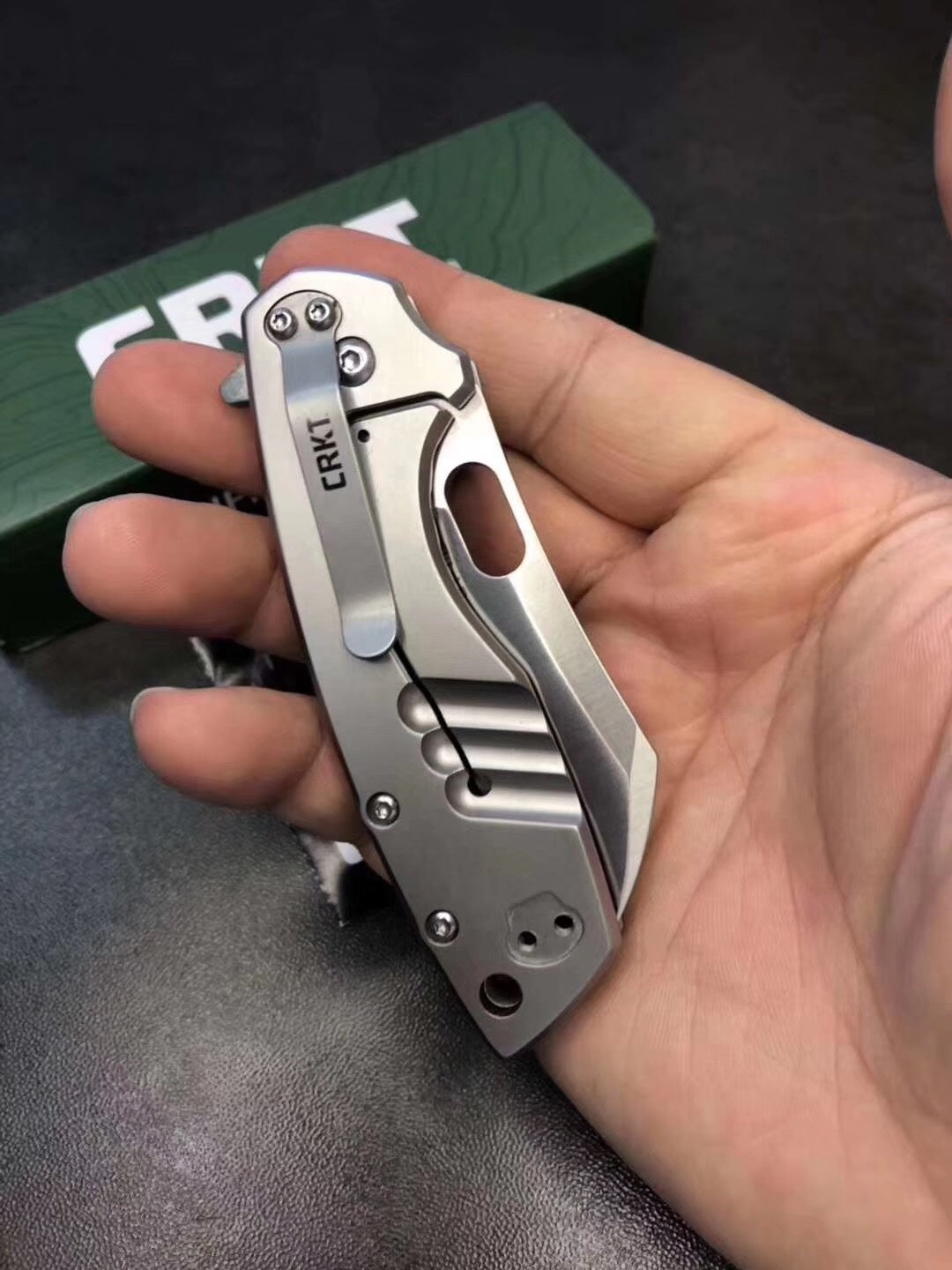 CRKT Ball bearing folding knife blade ounce blade material 8cr13mov handle stainless steel handle camping survival knife EDC outdoor mini tool