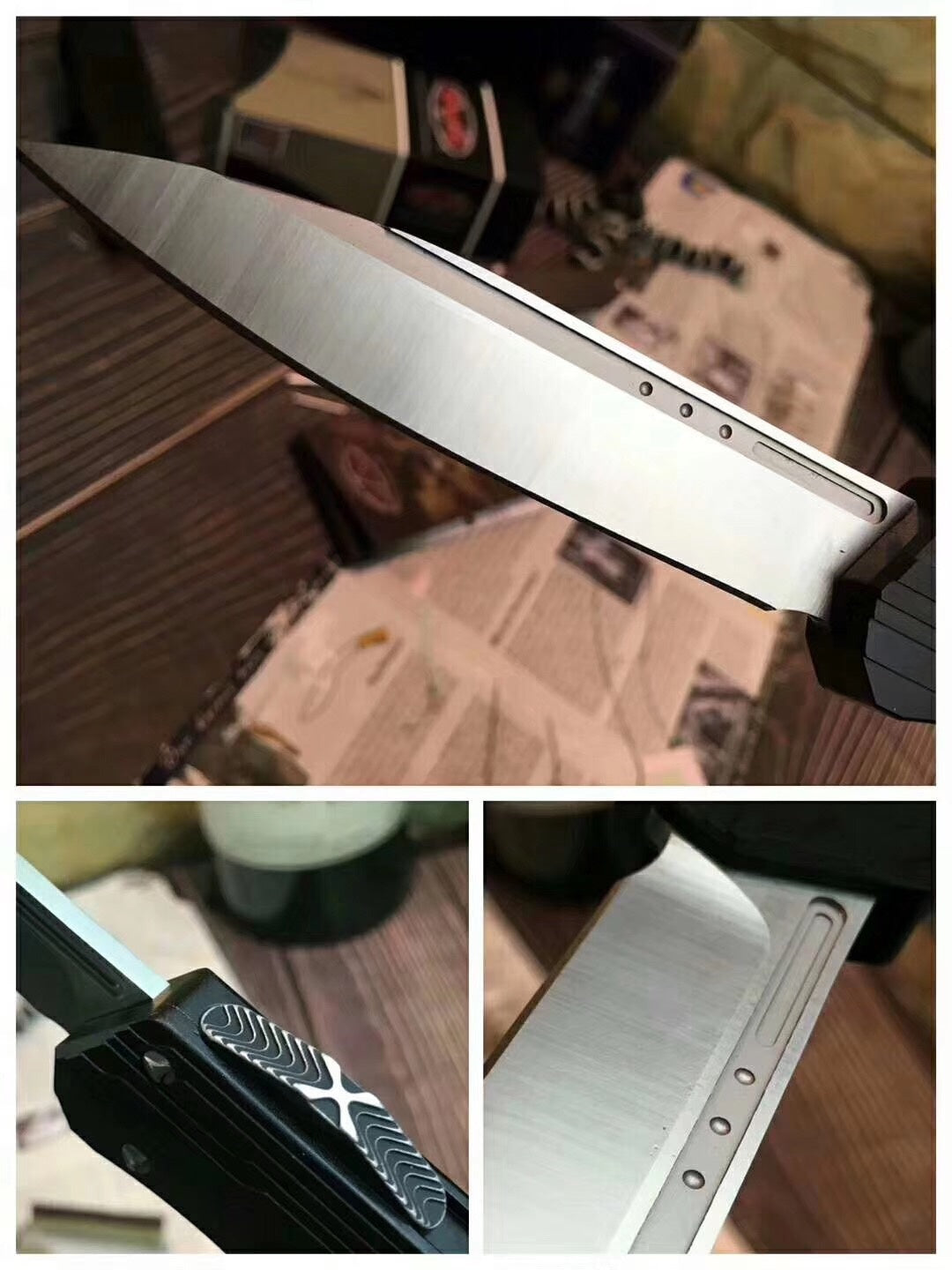 Microtech Safety Cutting Knives OTF EDC Spring Assisted Knife Fixed Blades Double Edge Survival Knifes Camping Hunting Fishing Knifes