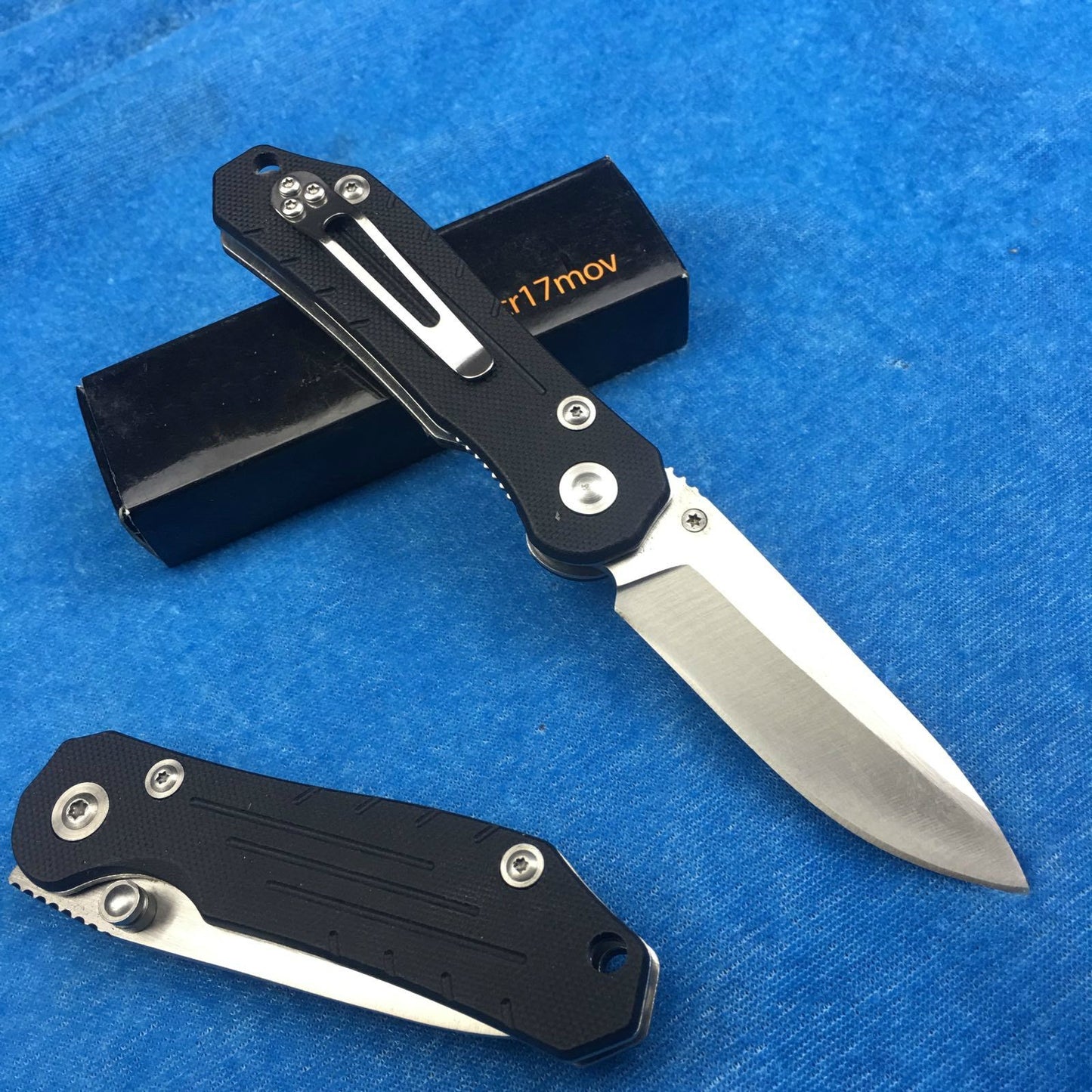Survival hunting knife steel + black G10 mini pocket knife folding pocket knife Edc stainless steel folding camping tactics