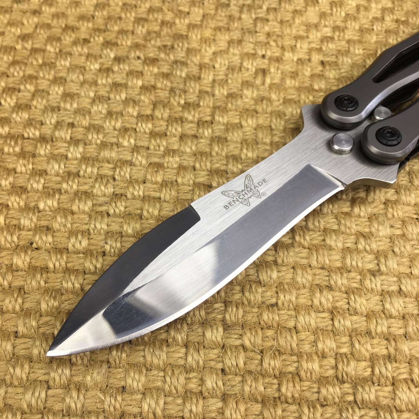 Steel blade + aluminum blade butterfly knife real blade 440C practice knife outdoor tactical hunting knife fighting instructor throwing knife very sharp survival tool