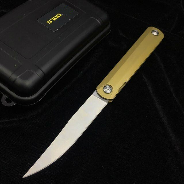 High quality GB01 ball bearing folding knife, 9CR8MOv blade, folding hunting knife outdoor knife survival tool carry three colors