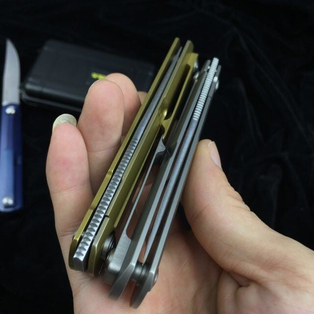 High quality GB01 ball bearing folding knife, 9CR8MOv blade, folding hunting knife outdoor knife survival tool carry three colors
