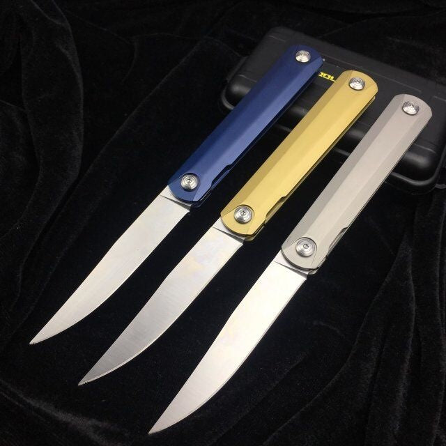High quality GB01 ball bearing folding knife, 9CR8MOv blade, folding hunting knife outdoor knife survival tool carry three colors