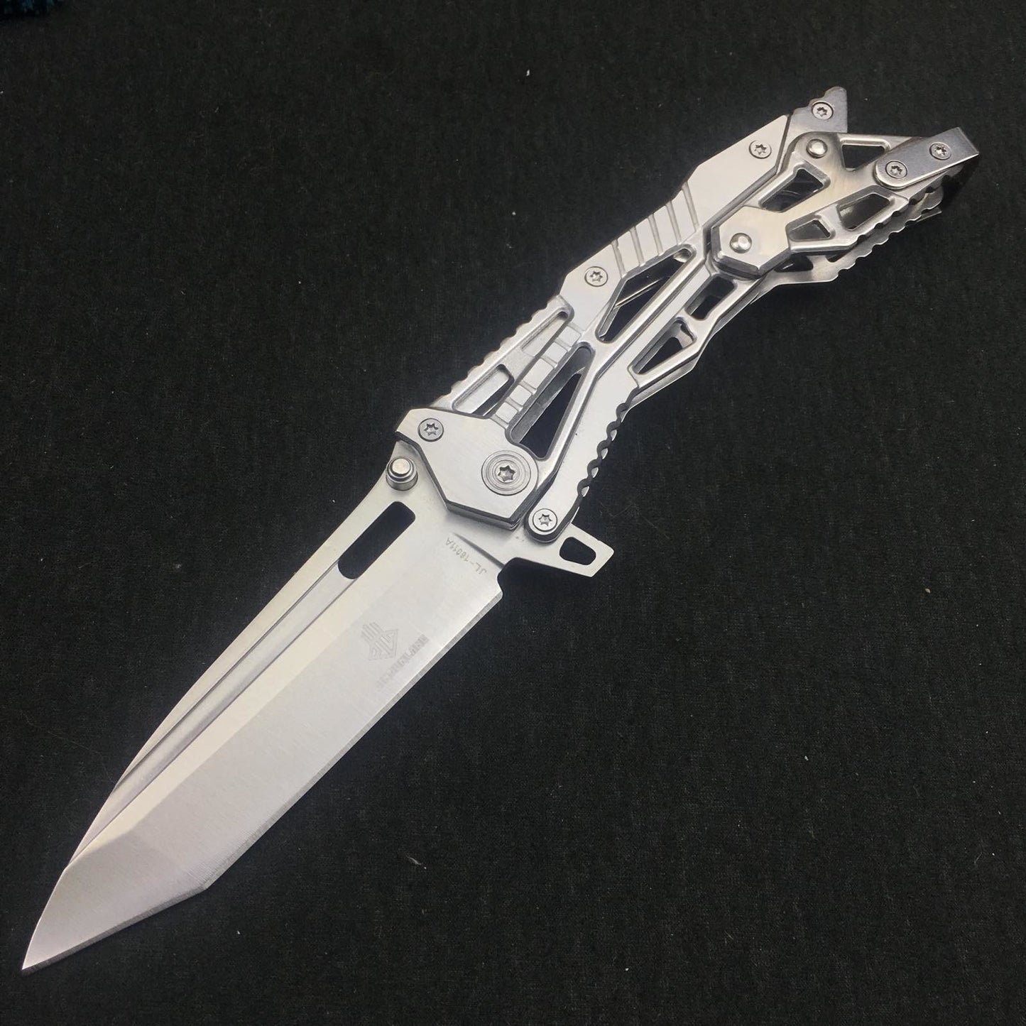 New folding all steel outdoor folding pocket knife 440 stainless steel tactical camping survival knife EDC tool