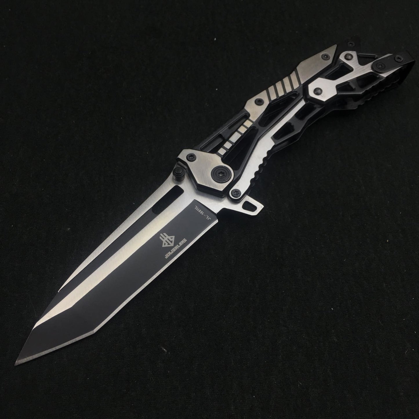 New folding all steel outdoor folding pocket knife 440 stainless steel tactical camping survival knife EDC tool