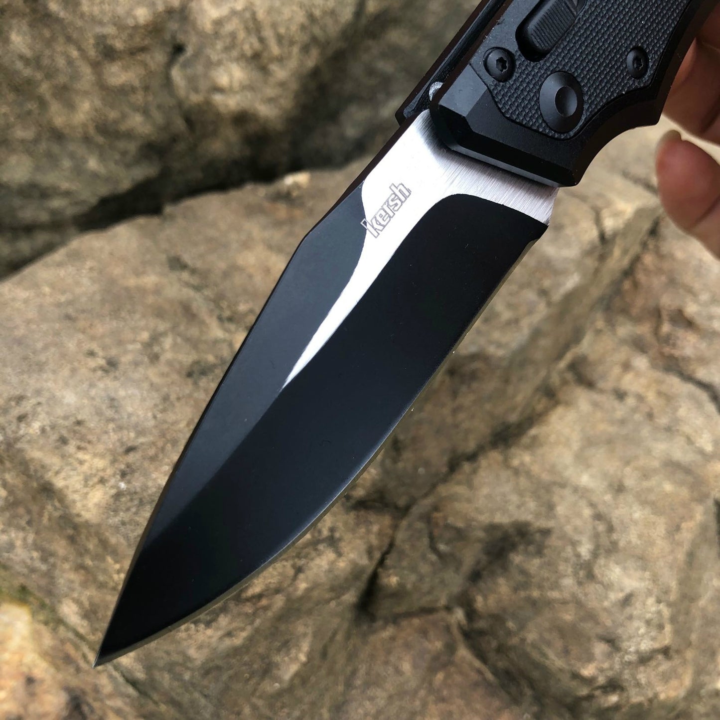 KERSHAW Aluminum alloy + ninon handle knife multifunction, 8Cr13Mov blade tactical tool mini camping survival folding pocket knife