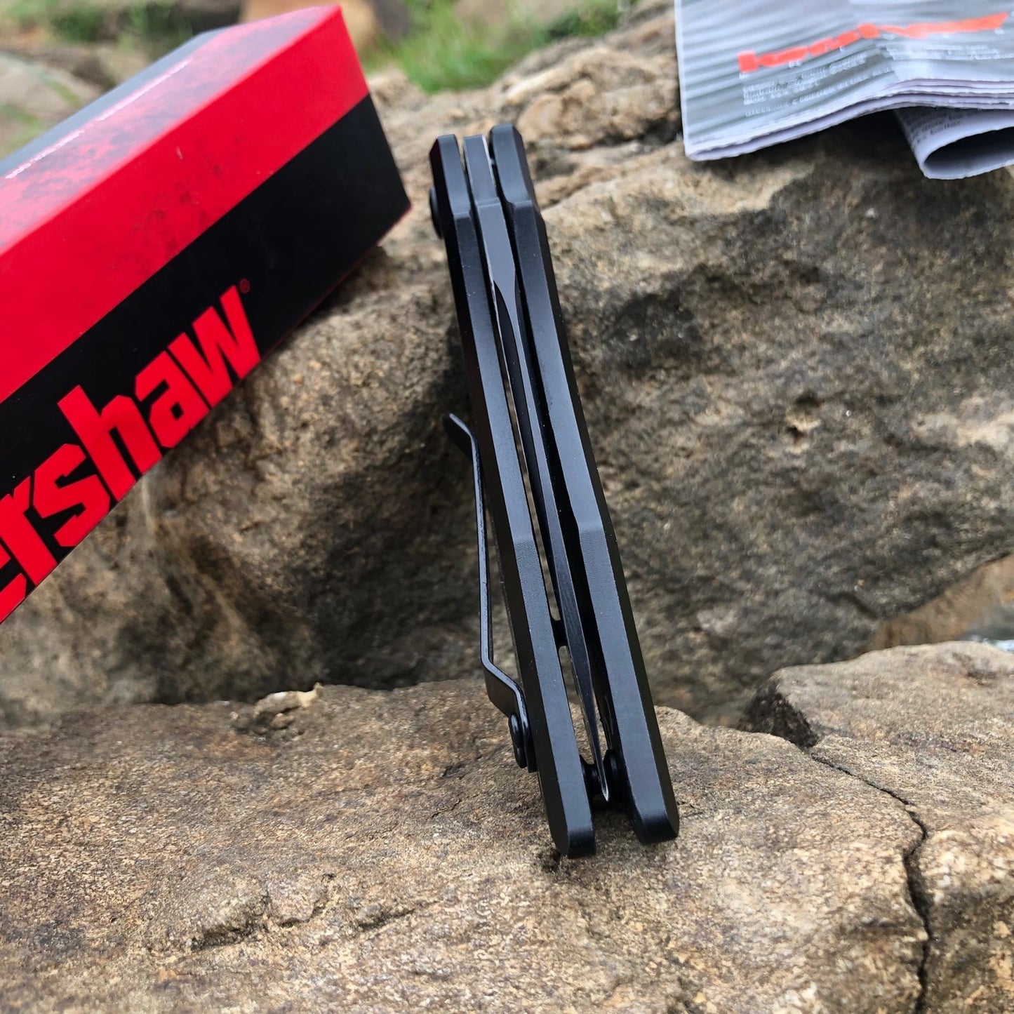 KERSHAW Aluminum alloy + ninon handle knife multifunction, 8Cr13Mov blade tactical tool mini camping survival folding pocket knife