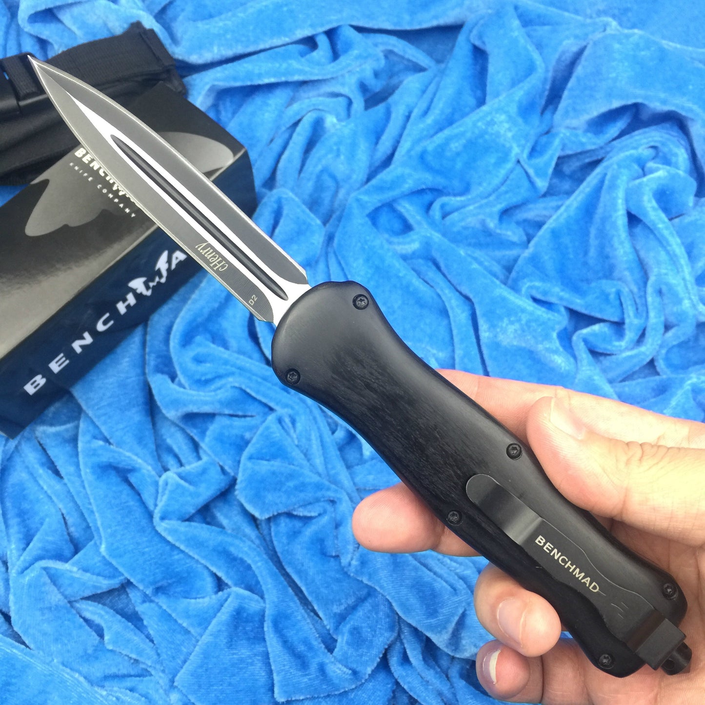 BENCHMADE Automatic spring assisted knife EDC survival knife fixed blade 59HRC folding blade double edged pocket camping hunting fishing knife