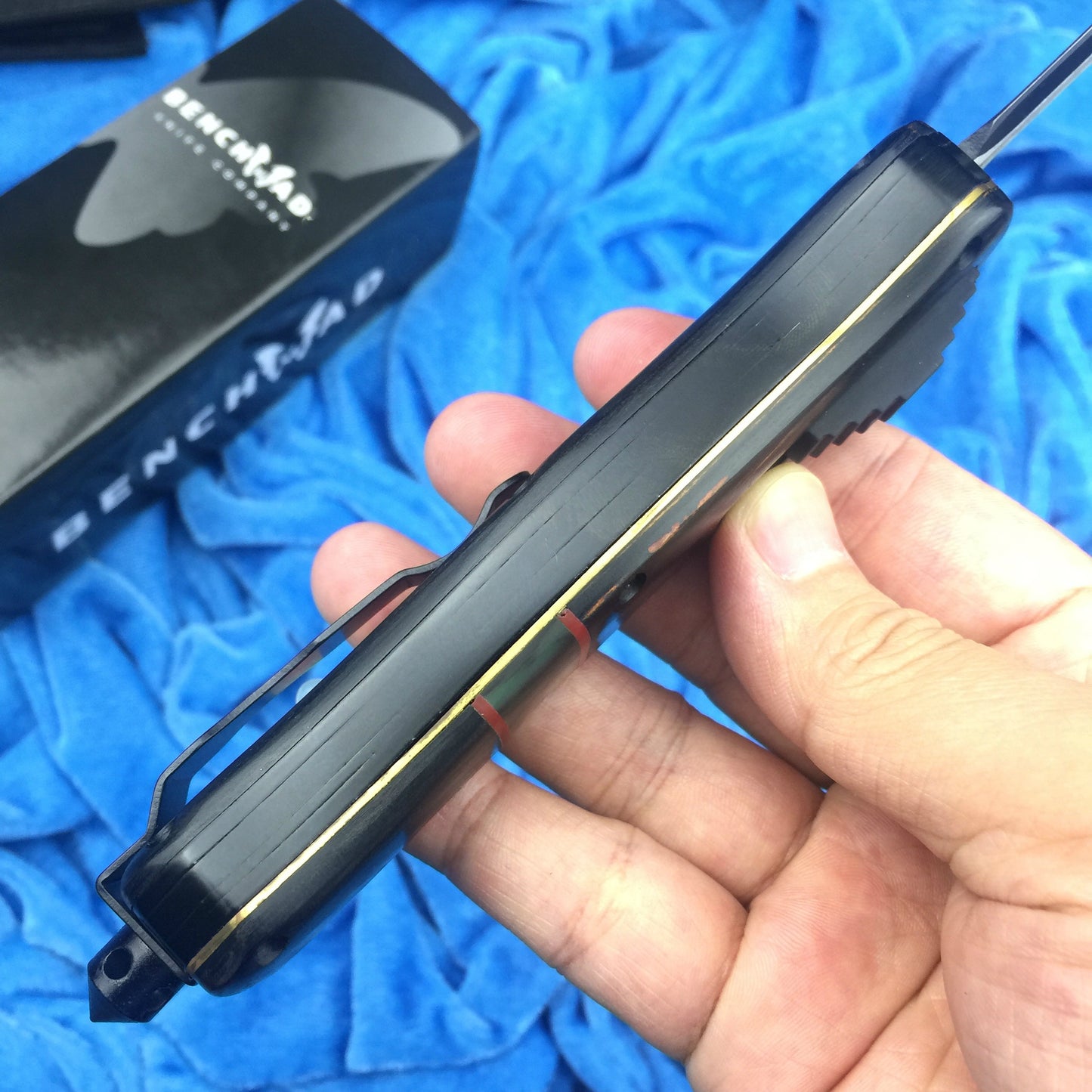 BENCHMADE Automatic spring assisted knife EDC survival knife fixed blade 59HRC folding blade double edged pocket camping hunting fishing knife