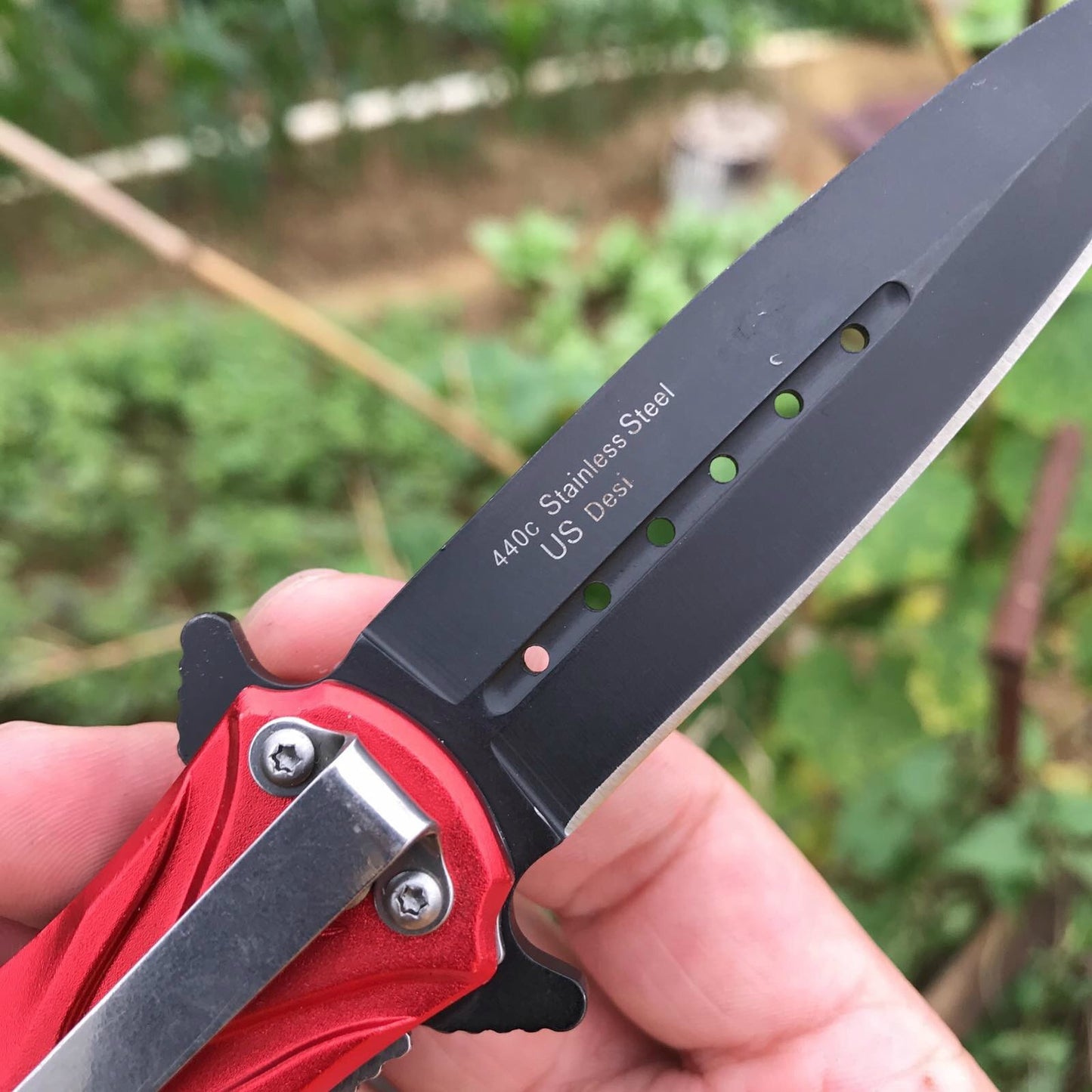 8-inch 440 stainless steel blade with all-aluminum handle survival knife for outdoor tactical rescue tool folding hunt