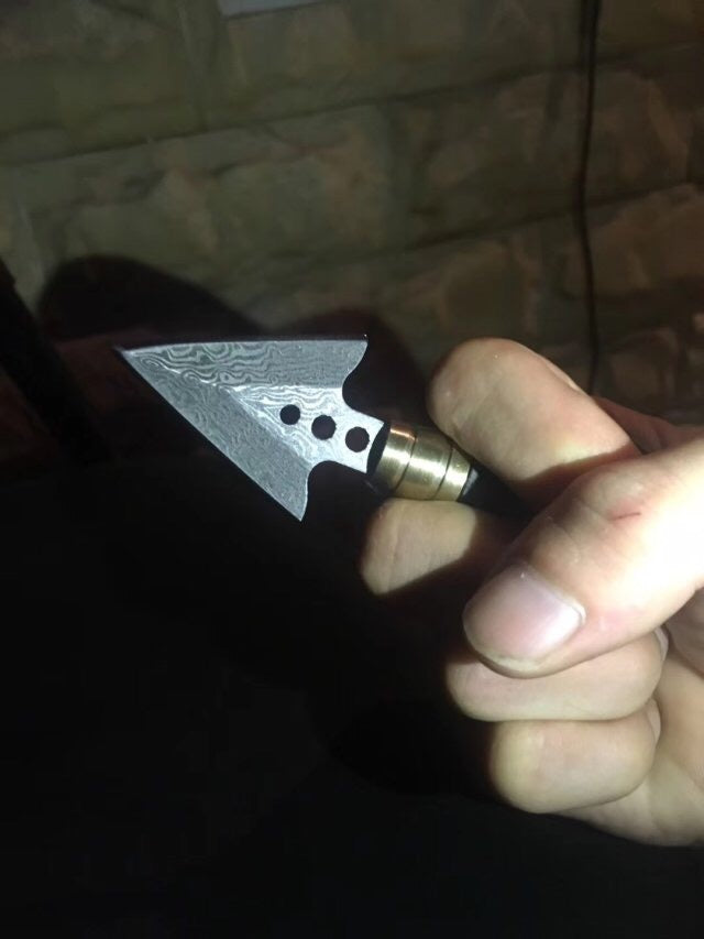 Push knife hand stab pocket knife arrowhead hand stab mini portable knife defensive knife fixed knife collection carry with you