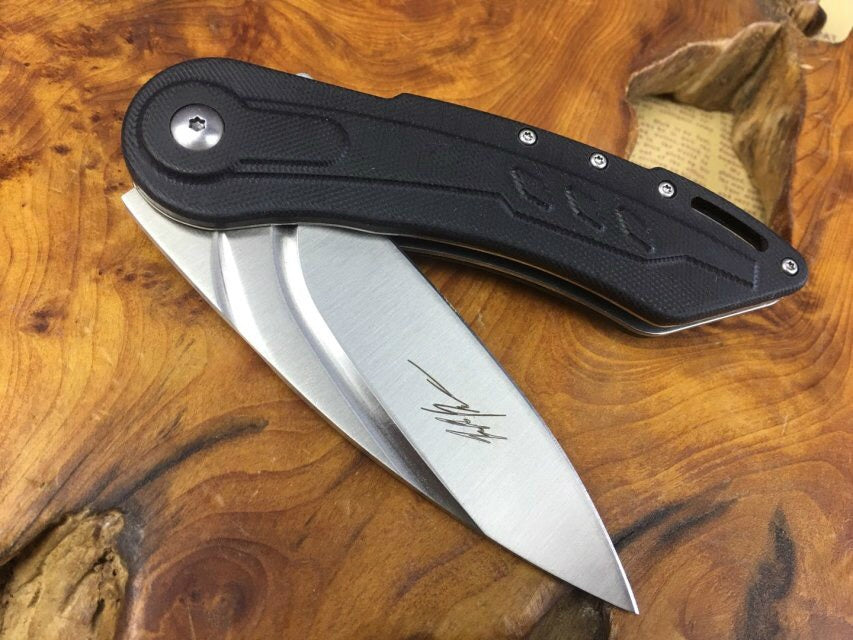 Todd Outdoor pocket knife camping knife 9CR18MOV survival knife multifunctional outdoor tactical rescue tool folding hunting steel sheet + non-slip G10 handle