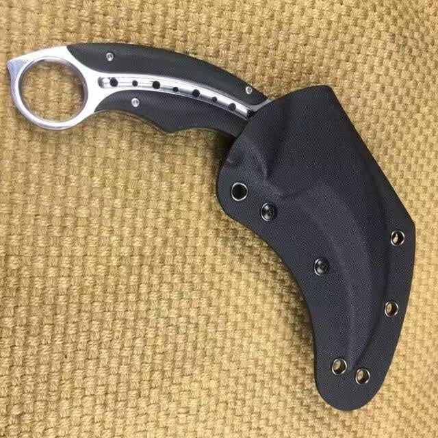 Claw knife tactical fixed blade 8Cr18Mov knife counterattack knife survival equipment hunting knife camping tool steel integrated handle +G10