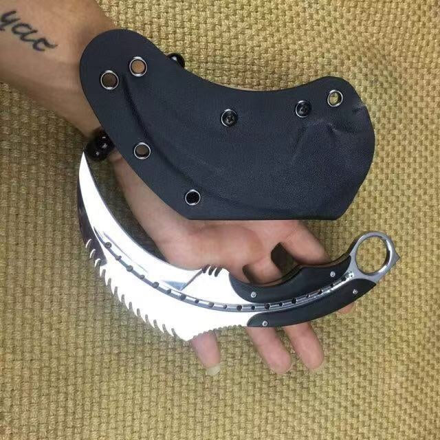 Claw knife tactical fixed blade 8Cr18Mov knife counterattack knife survival equipment hunting knife camping tool steel integrated handle +G10