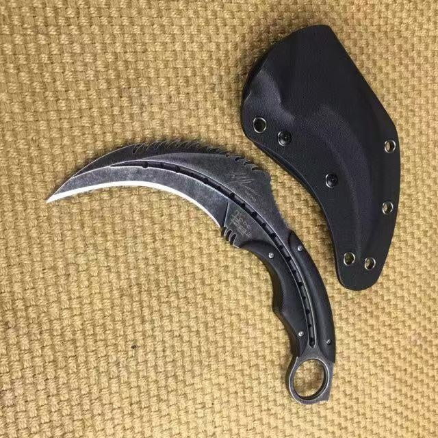 Outdoor camping tactical claw 59HRC tactical combat claw surface stone wash adventure and EDC tools