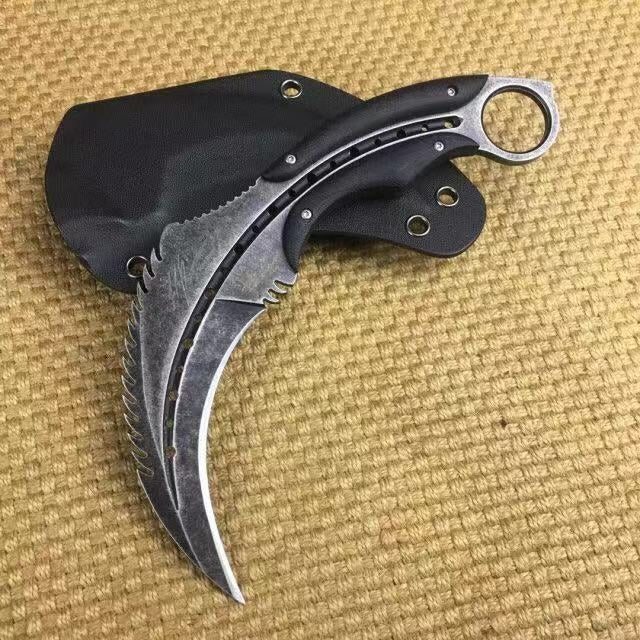 Outdoor camping tactical claw 59HRC tactical combat claw surface stone wash adventure and EDC tools