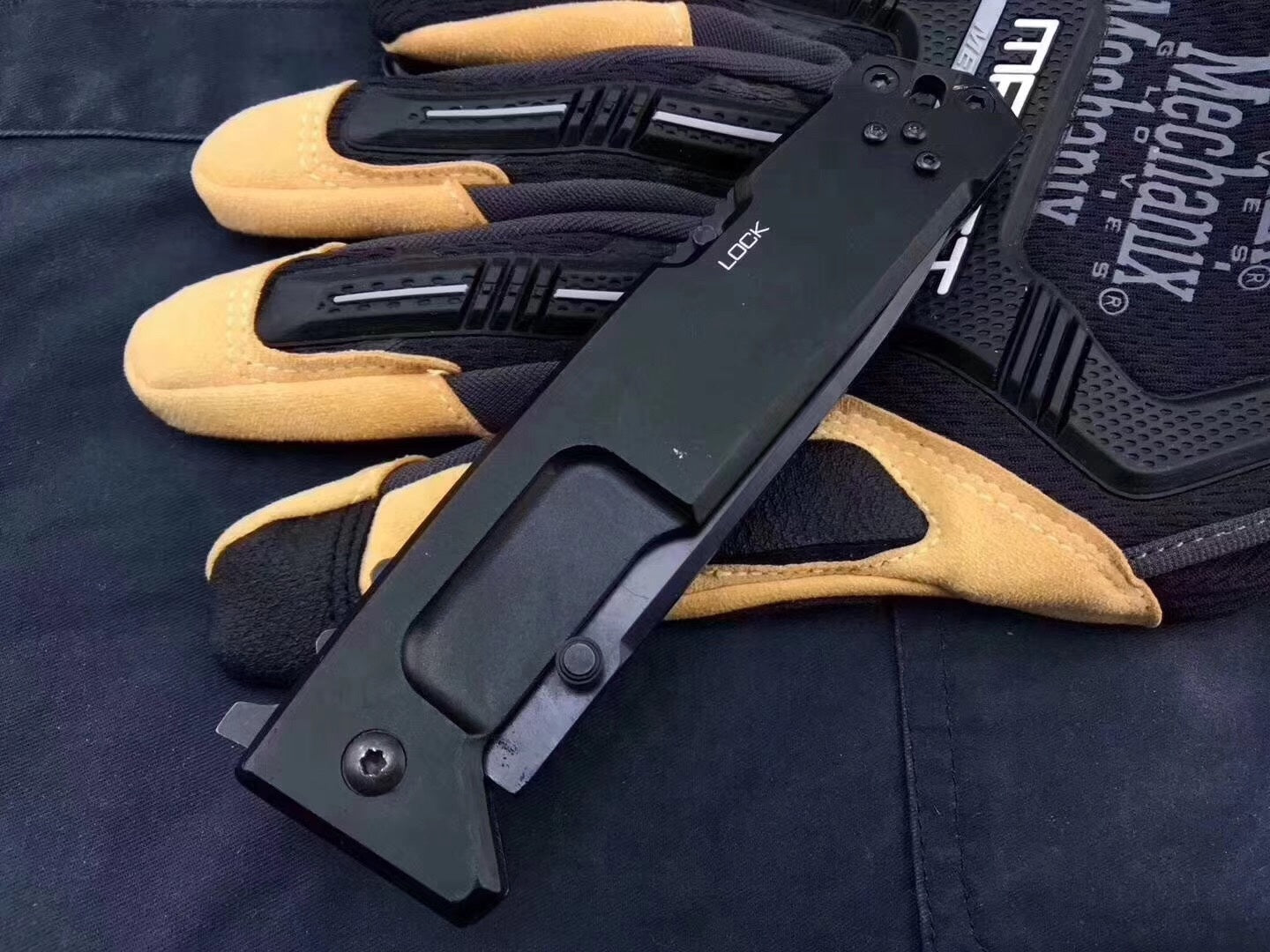 EXTREMA RATIO Hunting & tactical knife jungle field knife pocket folding knife practical 440C stainless steel black titanium handle material for self-defense camping