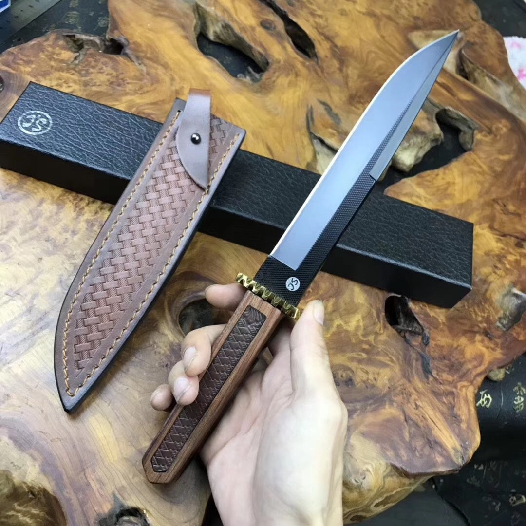 "11.8" tactical camping knife 59HRC fixed blade military knife battle dagger outdoor survival knife EDC hand tool