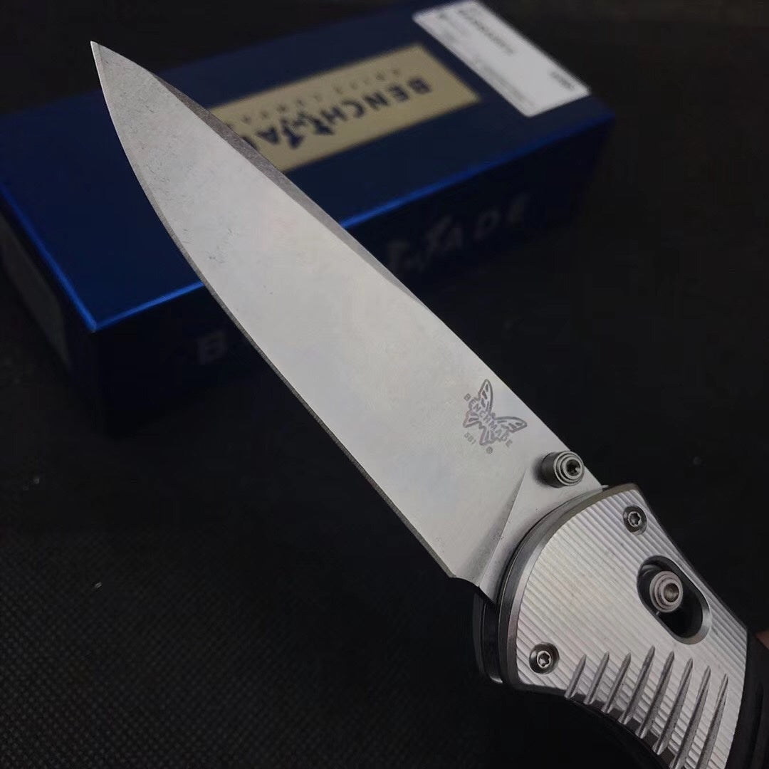 BENCHMADE Outdoor multi-function self-defense knife stone washing gb-d2 steel tactical folding knife G10 handle camping survival knife outdoor climbing tool