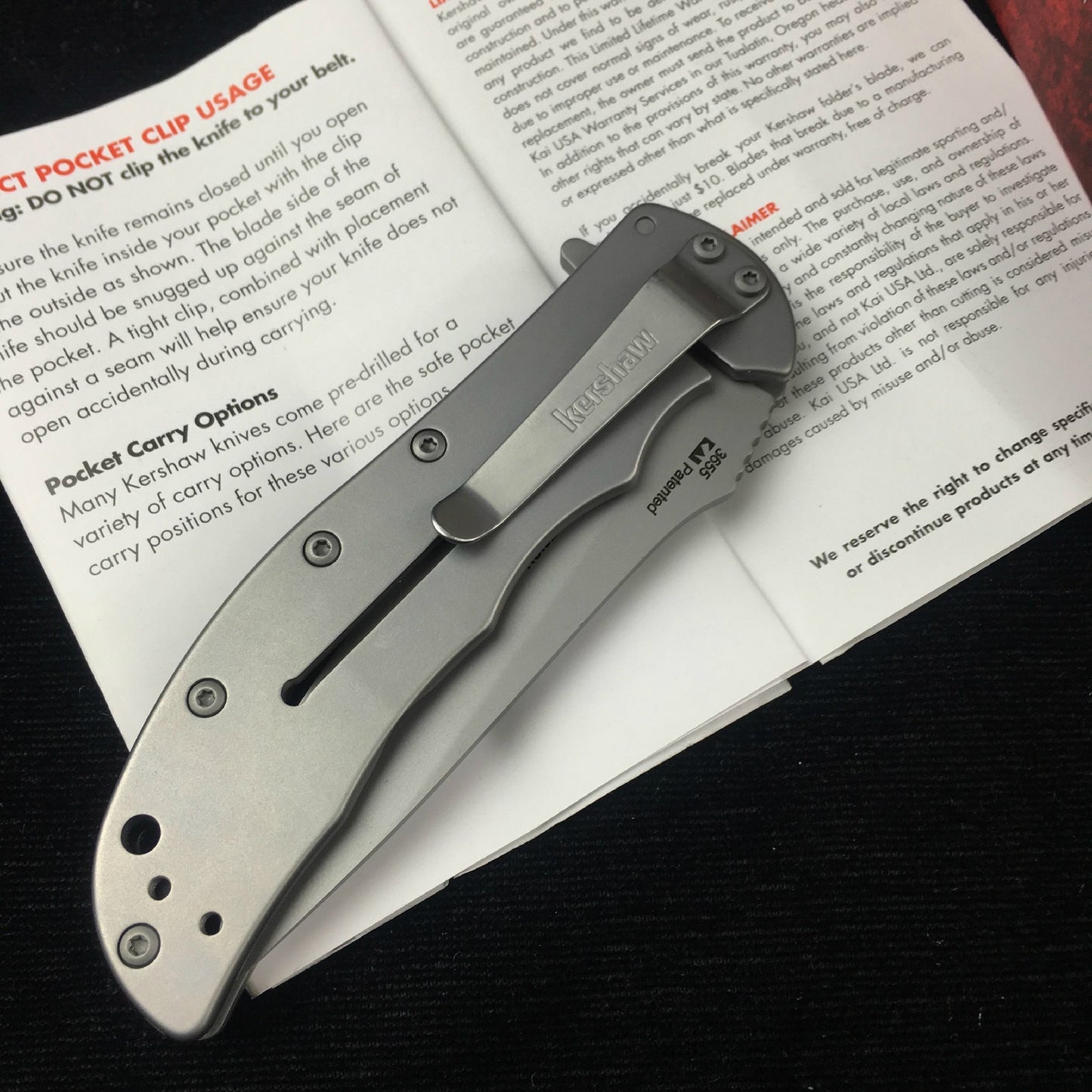 KERSHAW volt pocket knife frame lock safe A/O assisted stainless steel folding knife 3655 camping hunting fishing knife