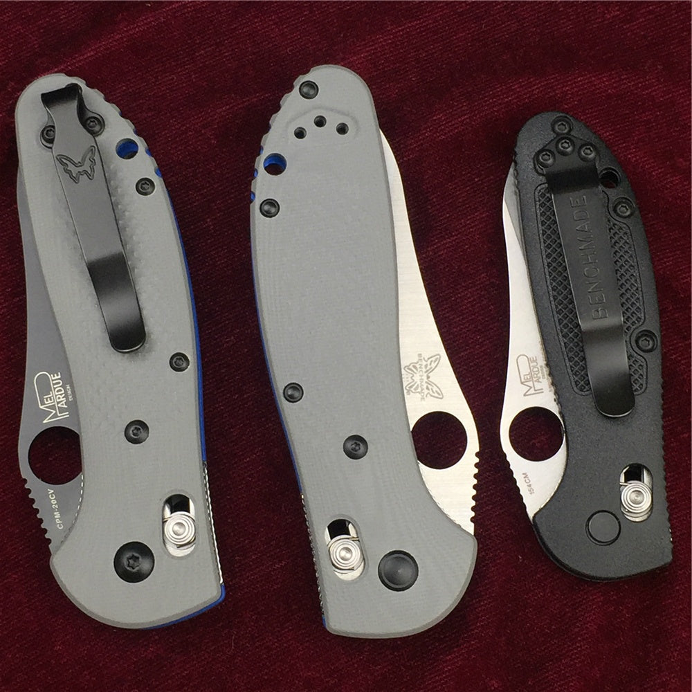 BENCHMADE Mini Griptilian 550-1 551-1 550bk  Sheepsfoot Plain Edge Folding Knife G10 Handle Satin Plain Edge Knife Axis Lock Mechanism