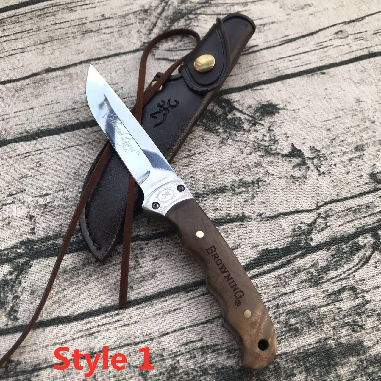 Browning Shadow Wood Hunting Knife Small Straight Knife Camping Outdoor Knive