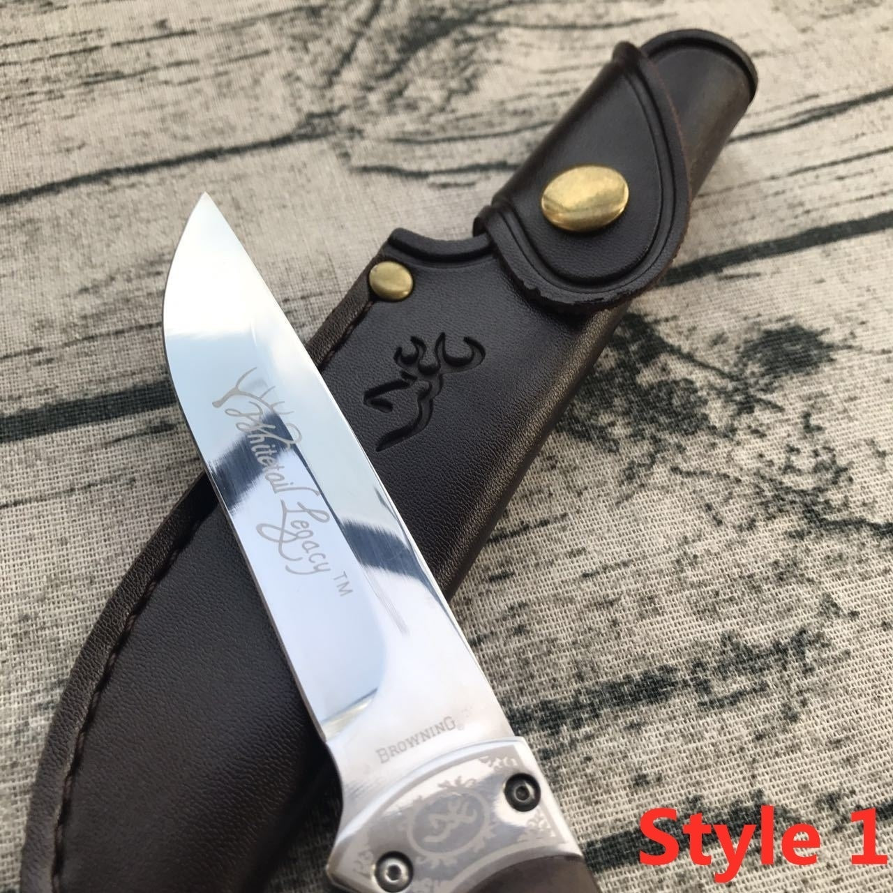 Browning Shadow Wood Hunting Knife Small Straight Knife Camping Outdoor Knive