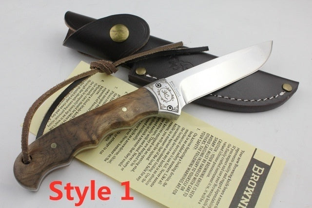Browning Shadow Wood Hunting Knife Small Straight Knife Camping Outdoor Knive