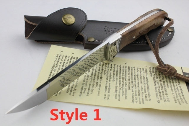 Browning Shadow Wood Hunting Knife Small Straight Knife Camping Outdoor Knive