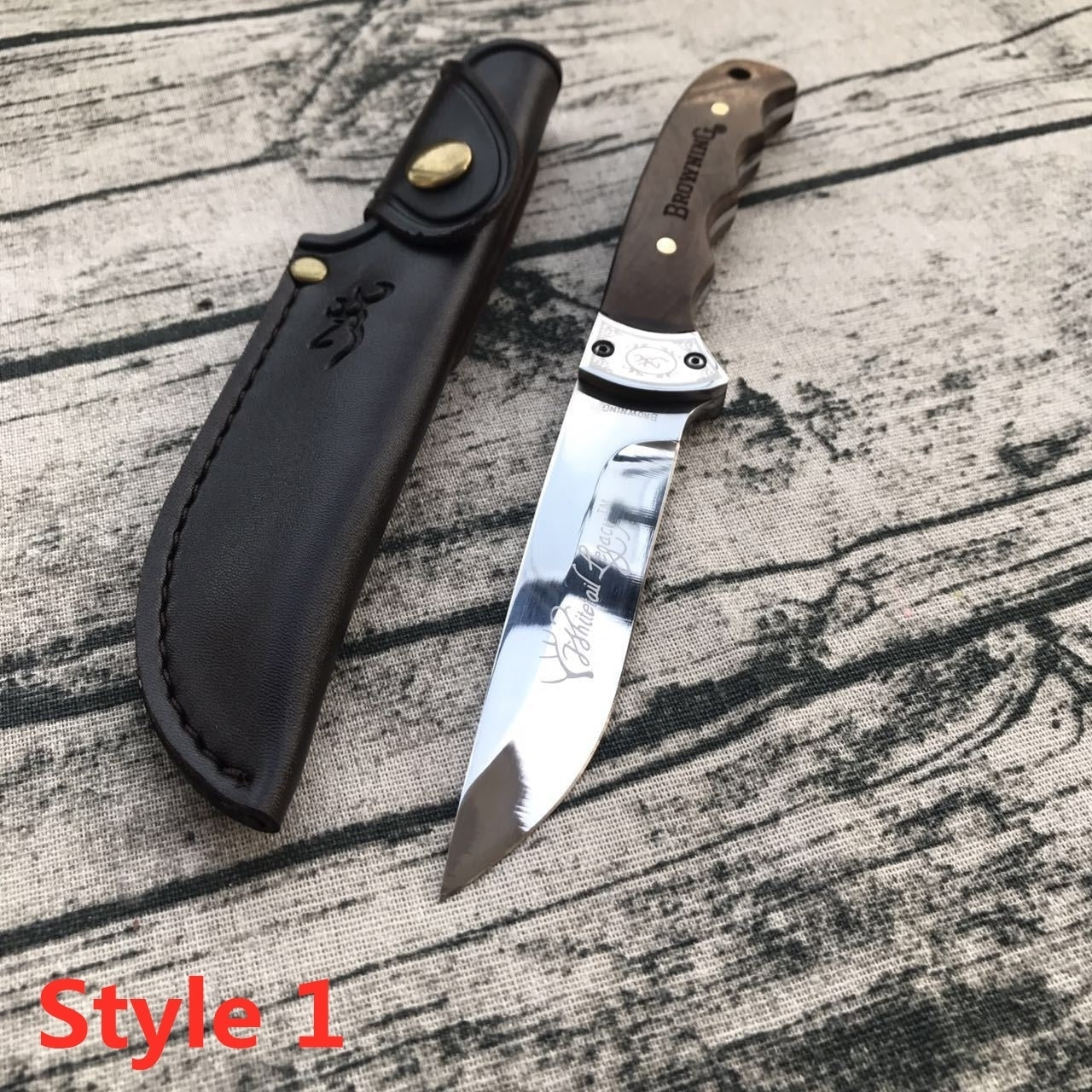 Browning Shadow Wood Hunting Knife Small Straight Knife Camping Outdoor Knive