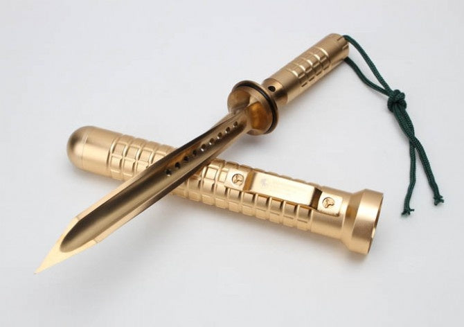 Microtech 13" JAGDKOMMANDO Twisted Tri Edge Dagger Bead Blast SPECIAL FORCE Fixed Blade Knife with Aluminum Sheath