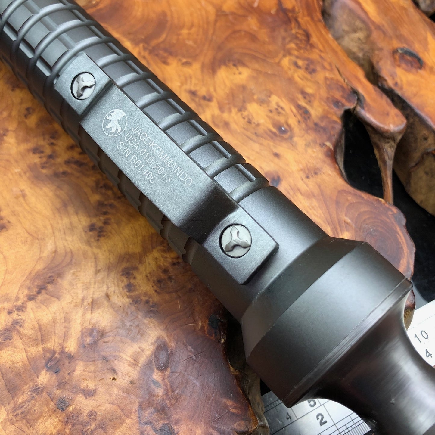 Microtech 13" JAGDKOMMANDO Twisted Tri Edge Dagger Bead Blast SPECIAL FORCE Fixed Blade Knife with Aluminum Sheath