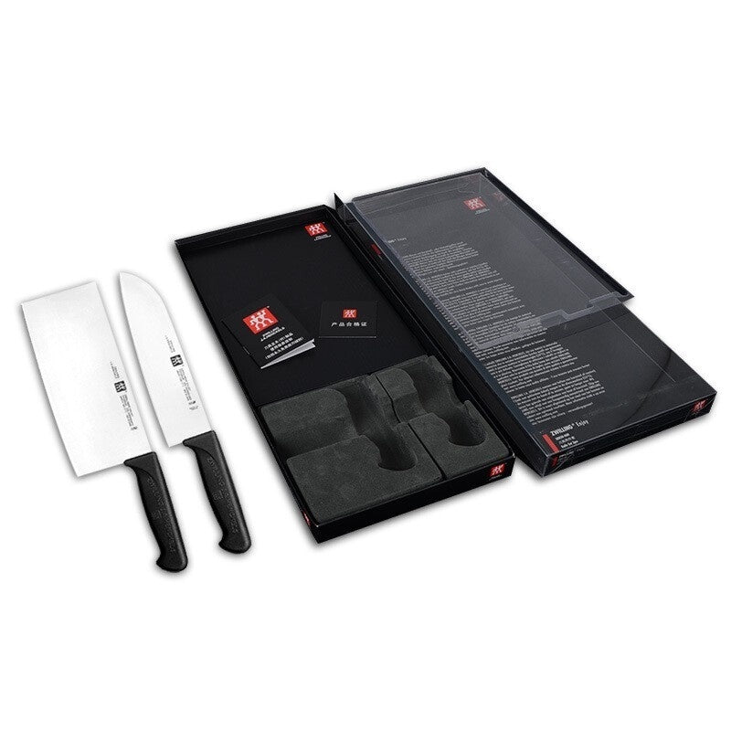 Enjoy Chefs Knife Set Knives Kitchen Set - Real plastic Handle- Kitchen Knife Set with Hardness Gift Black Box- Professional Kitchen Knife - 2 Piece Stainless Steel Cutlery Knives Set