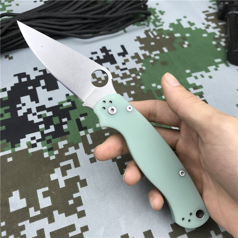 Spyderco C81GP C81 Pocket EDC Knife G10 Handle Outdoor Camping Survivl Knives