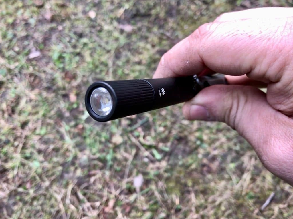 Multitool EDC Pen Light - Baton Q2 LED Flashlight with EDC Knife and Screwdriver Multi Tool with Pocket Clip for Emergency Kit (ID1011-CP)