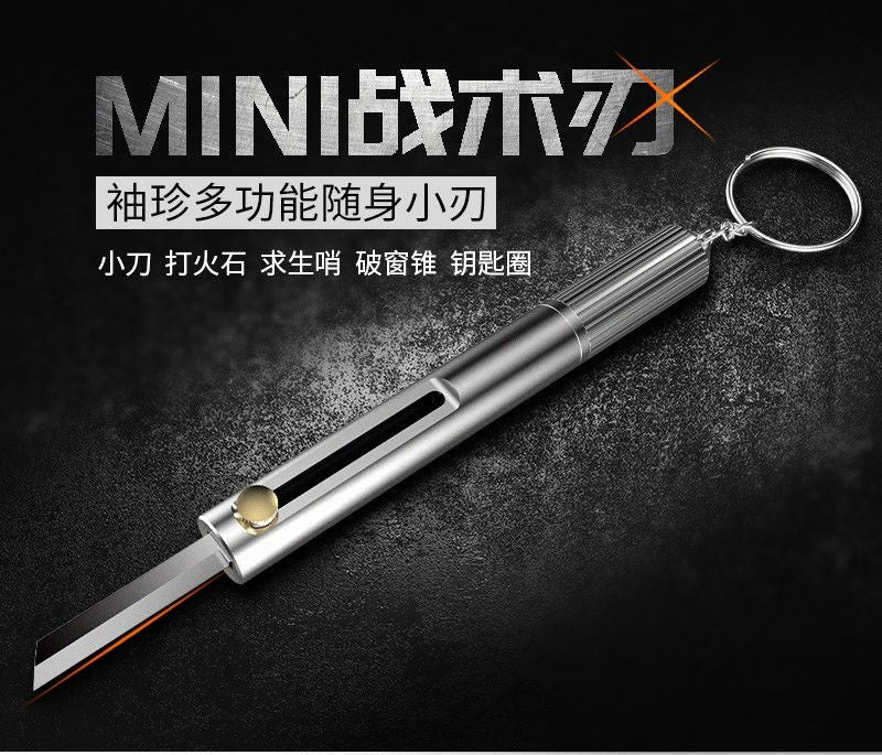 Emergency Mini Necklace Blade Fruit Knife for Camp Hunt Survive Hike Edc Pocket